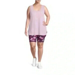 🆕Plus-Size Reebok Violet Tulle Heather Top 2X🆕
